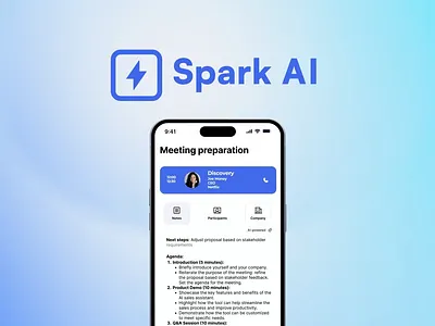 Spark AI Mobile UI Animation ai animation app chat ai design generative ai interaction interface meeting app mobile animation mobile app mograph motion design motion graphics promo video ui ui animation ui design user interface ux deign
