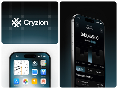 Cryzion - Crypto Exchange Mobile App bitcoin blockchain clean crypto crypto design crypto mobile cryptocurrency design mobile mobile app mobile crypto mobile design mobile ui swap trade trading ui design uiux design ux