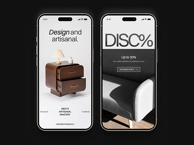 LUME SPACES - Furniture Mobile App app clean ecommerce ecommerce app ecommerce mobile app furniture furniture app furniture mobile app interior market marketplace mobile mobile app mobile application shop ui design