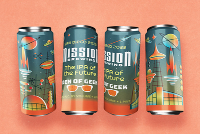 Den of Geek X Mission Brewing Beer Can adobe illustrator ill illustration packaging printing