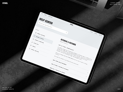 Fitness Apparel E-commerce UI Kit - Help Center contact contact form contact page contact us customer service faq faq page figma frequently asked questions get in touch help help center nulceus support supports ui kit website