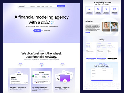 Fintech — BaseCase Pro Financial Agency Landing page agencies agency agency landing page digital banking figma finance finance agency financial agency financial website fintech website landing page no code development responsive design seative digital startups uiux design webflow webflow development website website design