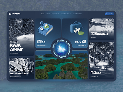 SavAmpat | Eco-Tourism UI Concept for Change raja ampat rivaldi sulthon sidqi rivaldisign saverajaampat travel ui design ui web design