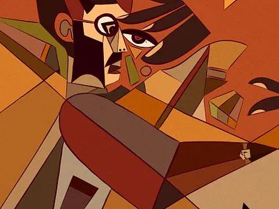 Line, Shape, Form - Modern Cubism abstractart angleandform artexploration artinshapes artmovement boldlines contemporaryart creativecomposition cubism cubistart cubistportrait cubiststyle digitalcubism faceart fragmentedart geometricart inspiredbypicasso modernart shapedrivenart visualexperiment