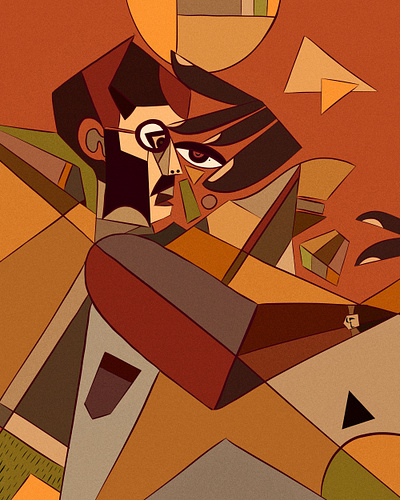 Line, Shape, Form - Modern Cubism abstractart angleandform artexploration artinshapes artmovement boldlines contemporaryart creativecomposition cubism cubistart cubistportrait cubiststyle digitalcubism faceart fragmentedart geometricart inspiredbypicasso modernart shapedrivenart visualexperiment