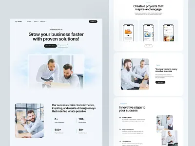 Nexura Digital Agency website agency landing page agency ui design company design digital agency landing page portfolio ui web web design webdesign website
