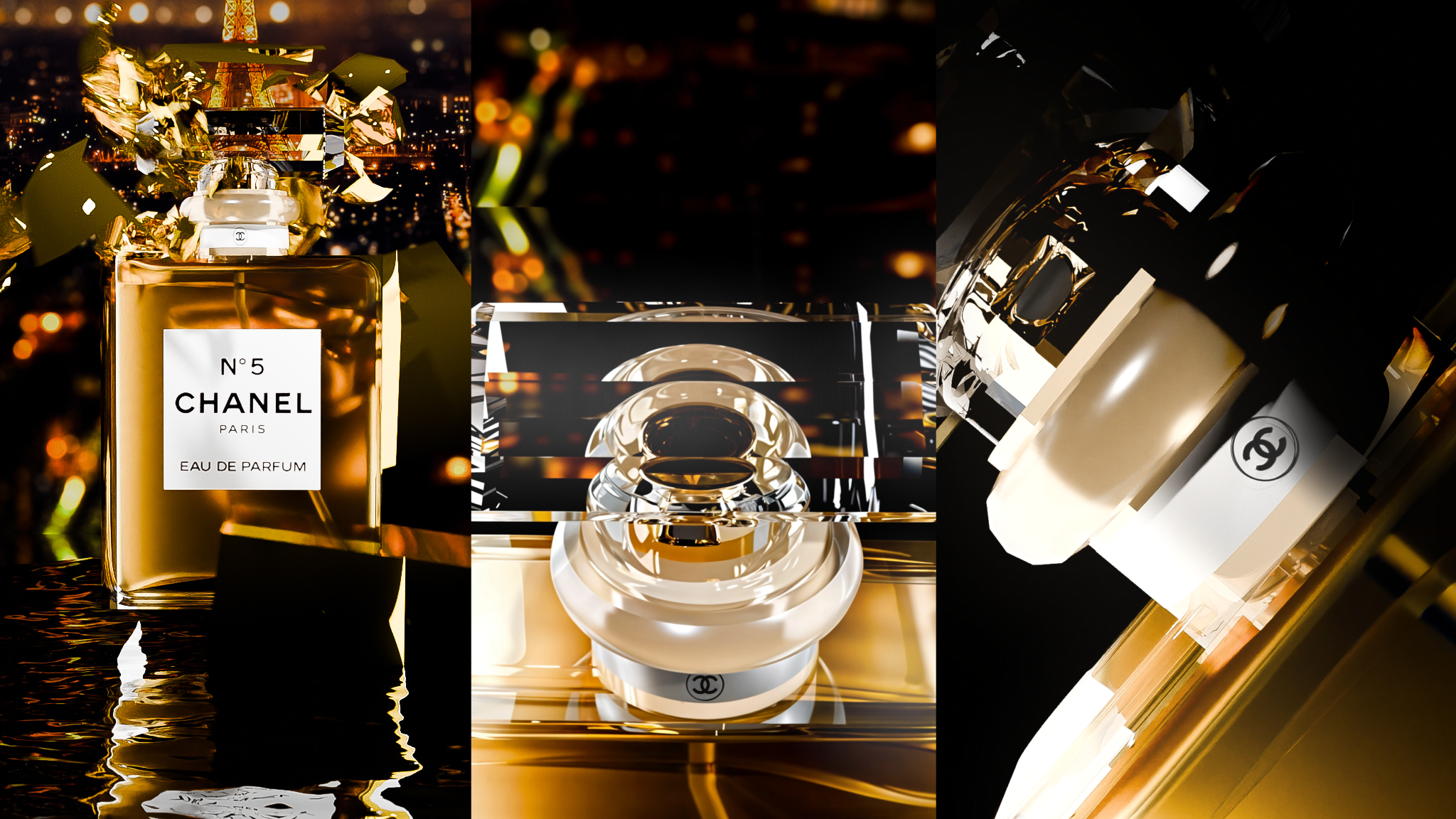 3D/CGI N.5 Chanel Perfume 3d 3d rendering 3dblender animation blender graphic design product design product visualization render vis visualization