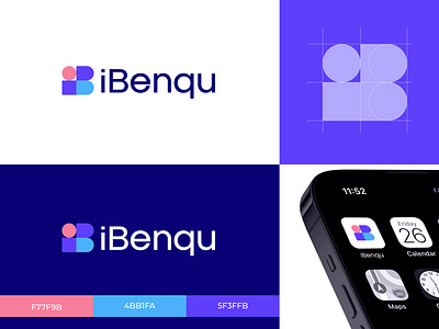 modern minimalistic letter B/iB logo design app icon b b logo blockchain brand identity branding crypto logo custom logo design fintech ib logo letter b logo logo logo mark logodesign modern logo print symbol visual identity web3 logo