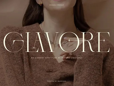 Glavore Typeface branding design display display font elegant font font display luxury sans sans serif type type design typeface