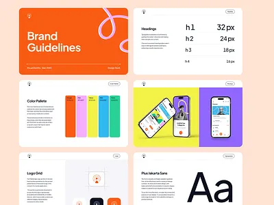Brand Guidelines app branding colors graphic design illustration interface logo mobile app mockup typography ui