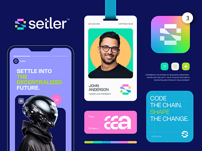Setler™ - Logo & Branding Design for a Web3 Tech Platform ai blockchain brand identity branding creative logo defi design edutech icon learning letter s logo logotype machine modern logo neuronet nodes saas tech logo technology