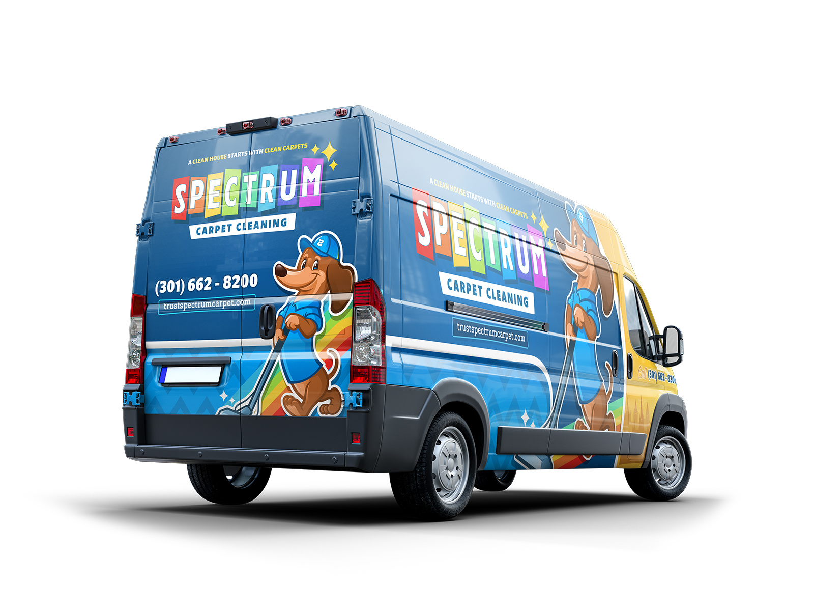 Example of Home Service Logo + Van Wraps