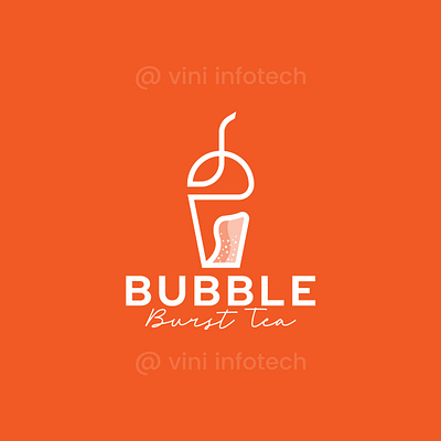 Bubble Burst Tea graphic design logo