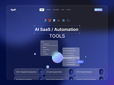 AI Hero UI {SaaS} ai ai landing page artificial intelligence colorful creative devdock figma gradient hero home page landing page machine learning minimal saas ui ui design ui ux website