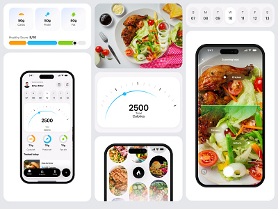 Food Calorie App Design ai calorie app app design calorie ai calorie app calories tracker diet app food calories food tracker health health app ios mobile mobile ui nutrition app oripio product design scan meal sujon ui design