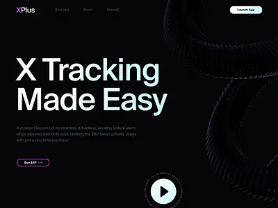 Crypto Twitter Tracker Landing Page 3d animation 3d hero crypto 3d crypto dashboard crypto design crypto tracker fullstack dashboard hero section twitter crypto tracker
