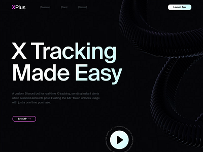 XPlus - Crypto Twitter Tracker (3D Animation) 3d animation 3d hero crypto 3d crypto dashboard crypto design crypto tracker fullstack dashboard hero section twitter crypto tracker