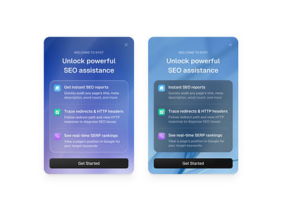 Start Screen SEO Analytics Chrome Extension analytics chrome extension dashboard data design features glassmorphism launch screen morva morva labs on boarding product design report saas seo start screen ui ui ux widget