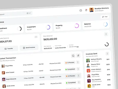 Finance Dashboard - Balance balance balance dashboard dashboard dashboard design dashboard ui finance finance dashboard finance dashboard design finance ui fintech fintect graphic design management money management ui ux wallet web