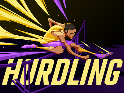 Sports Concept Illustration | Orbix Studio art conceptart cosmo dark design digital art esport flat design game graphic design high jump illustration jump minimal orbix studio sports storytelling ui vector