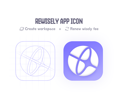From grid sketch → final App icon logo app appicon branding clean design graphic design icon identity illustration logo logodesign mobile app motion graphics purple sketch uiux userinterface