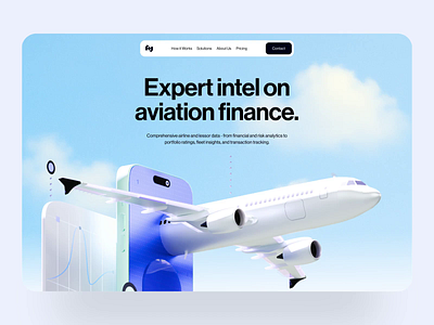 Innovative UI/UX Design with 3D for the aviation industry animation aviation landing page outcrowd scroll animation ui ux webflow website website design website development