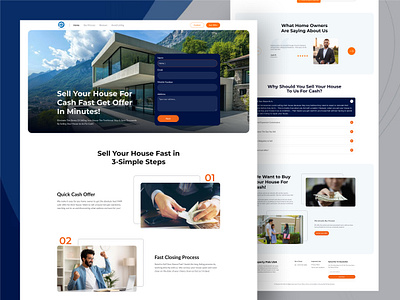 Real Estate Landing Page Design graphic design landing page modern real estate ui uiux ux web website