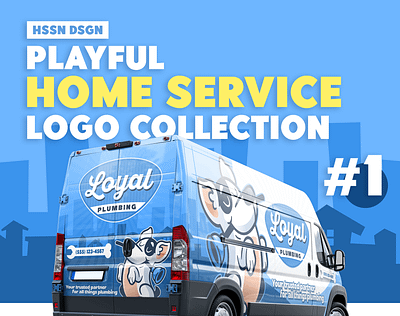 PLAYFUL HOME SERVICE LOGO COLLECTION + VEHICLE WRAPS #1 3d bold branding graphic design hvac illustration logo van vanwrap vehiclewrap