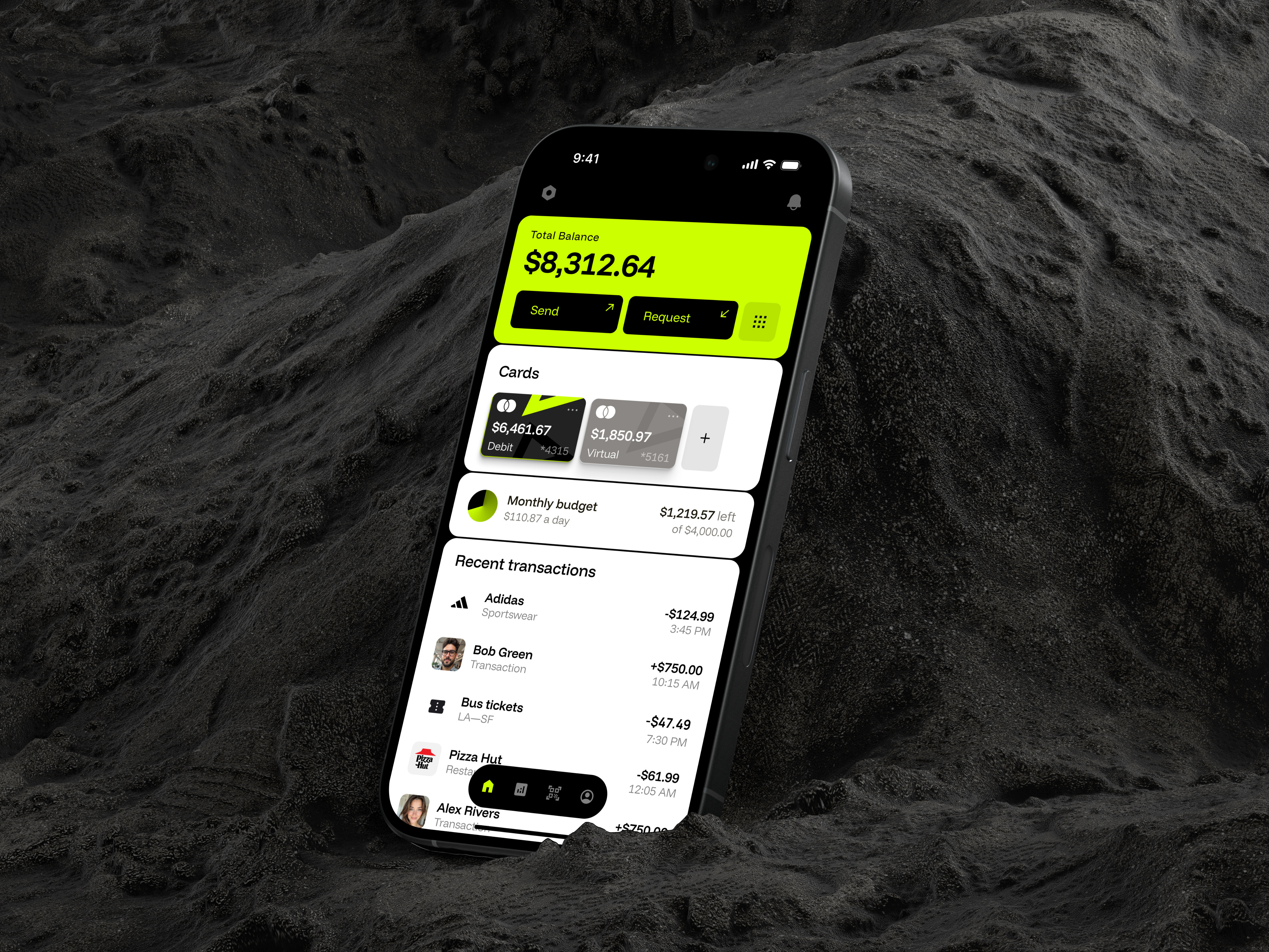 Example of Fintech Mobile App Design Concept