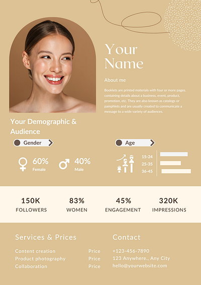 Influencer media kit 2