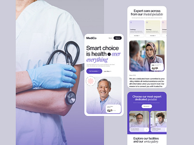 MediCo - Medical Website design admin panel app design design agency doctor appointment dsashboard health care health care mobile mobile app product design ui design uiux visual design webdesign website website design zayma