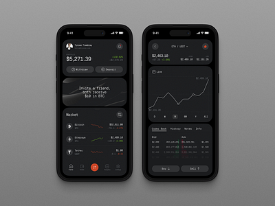 Crypto Mobile App Design Concept app crypto crypto app design crypto currency crypto wallet currency finance crypto mobile mobile app mobile app design mobile trading mobile wallet online banking trading app trading platform ui trading wallet