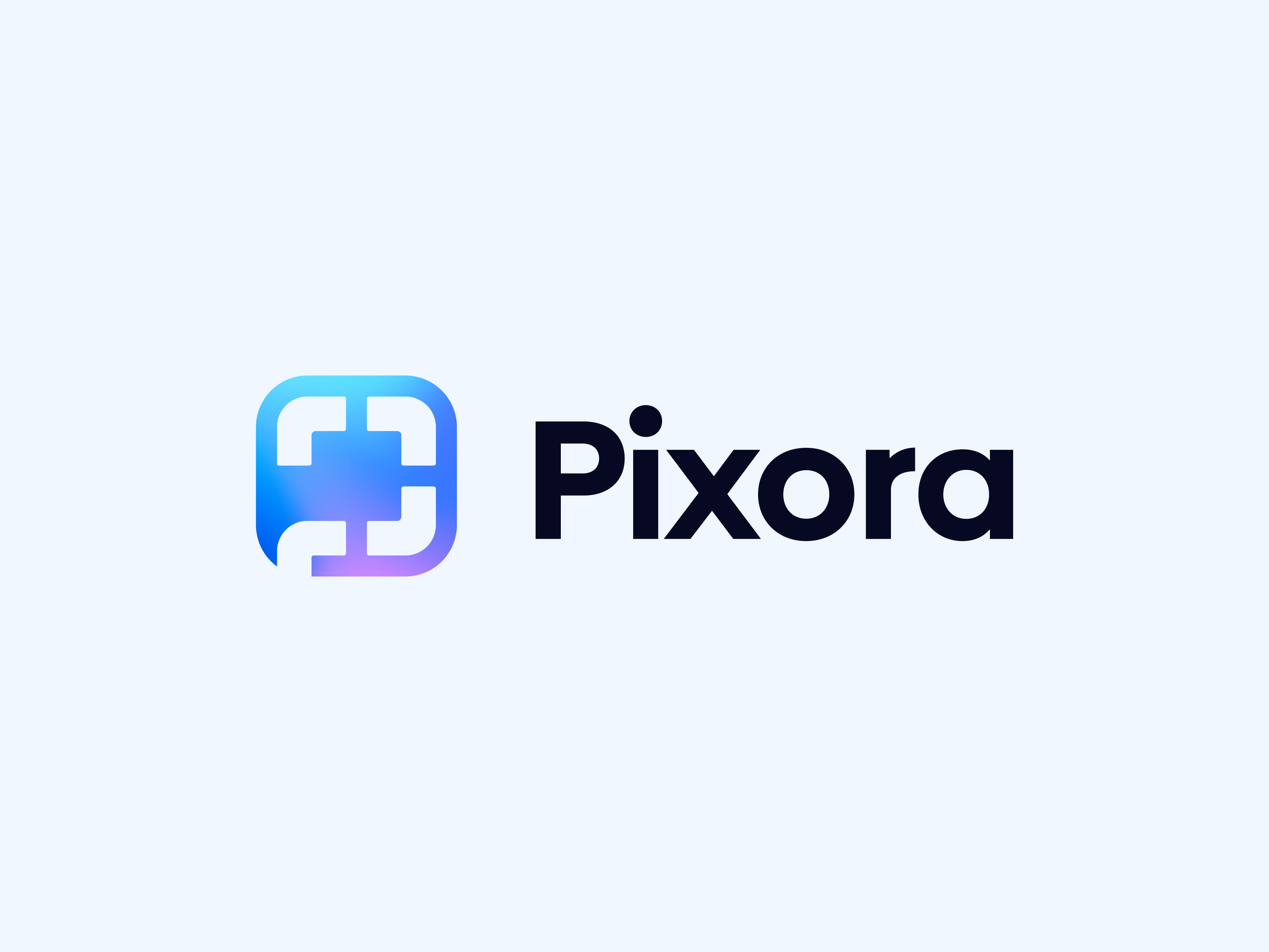 Pixora - Logo Concept 2 app app icon arrows branding connection frame growth icon letter p logo logodesign photography picture success symbol trust