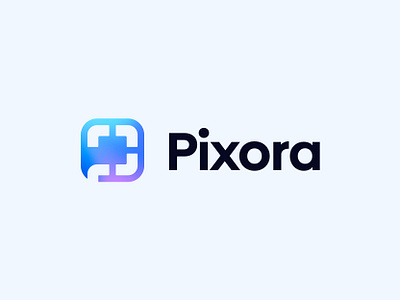 Pixora - Logo Concept 2 app app icon arrows branding connection frame growth icon letter p logo logodesign photography picture success symbol trust