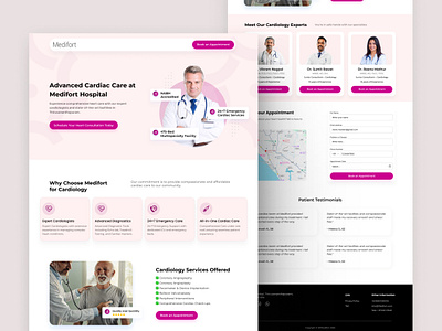 Hospital – Cardiology Care Landing Page graphic design landing page design ui uiux website