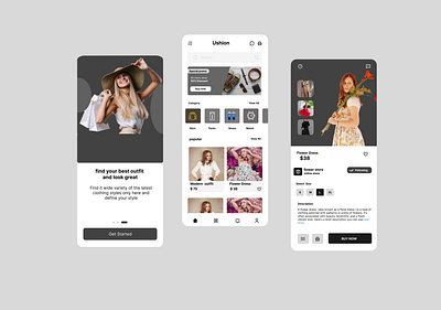 fashion store app design fashion figma graphic design mobile app ui ux