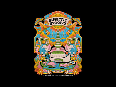 Slightly Stoopid: Band Merchandise apparel art artist artworks band merch branding clothing brand graphic design guitar illustration merch merch design merchandise music poster retro t shirt tee ufo