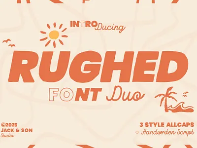 RUGHED: Display Font branding design font graphic design illustration lettering logo type typography ui vector vector type