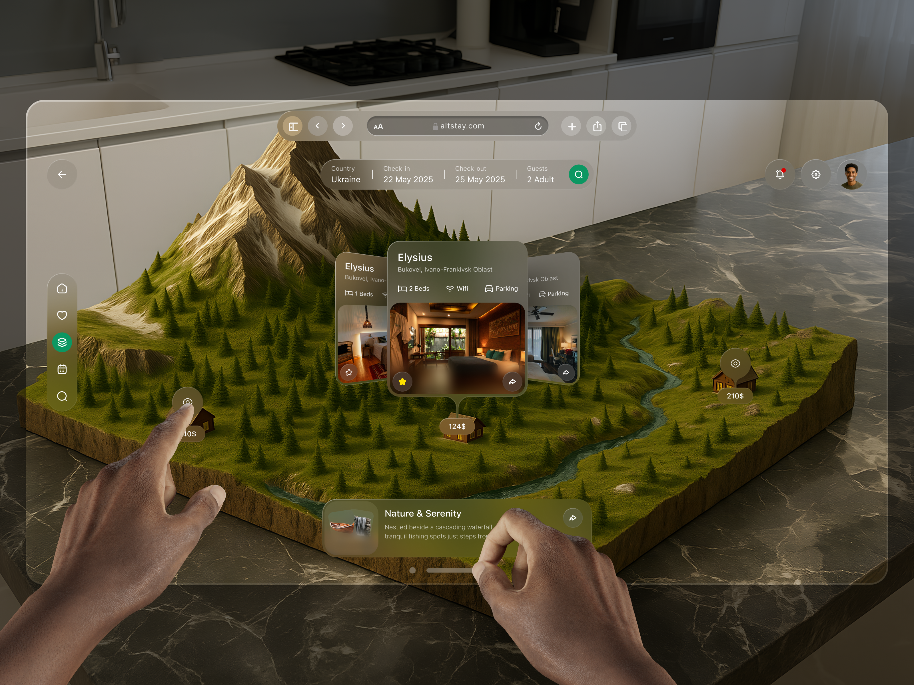 AltStay - AR Apartment Booking App apartments app ar augmented augmented reality b2b booking business crm dashboard design interface saas service stay ui ux virtual reality vr web