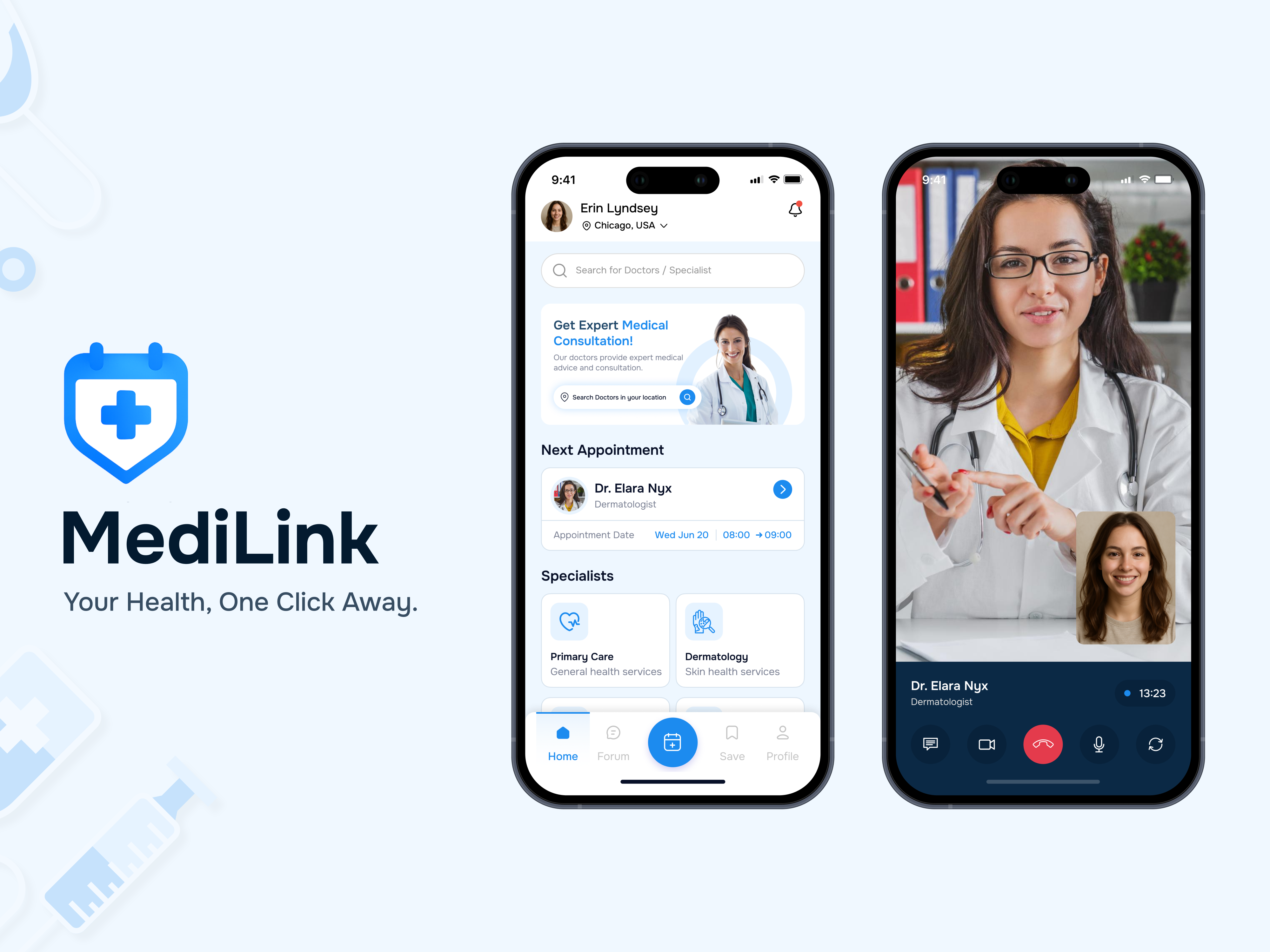 MediLink – Telemedicine App UI app doctors health illustration mobile telemedicine ui ux