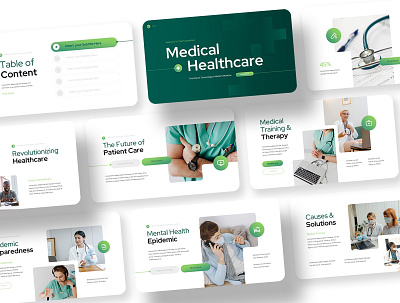 Medical Healthcare Presentation branding business chemical design doctor graphic design health healthcare hospital marketing medical powerpoint presentation solutions template treatment ui