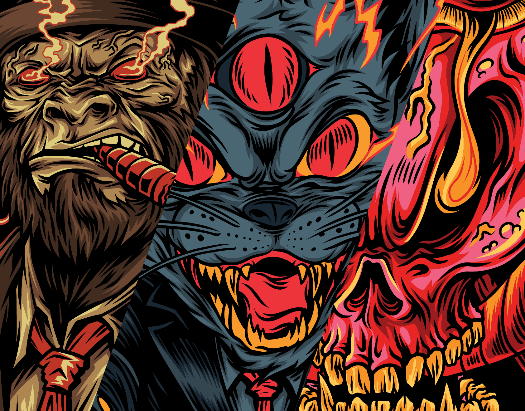 HIGHPOP SERIES | T-shirt Illustration Project apparel custom design design illustration project t shirt design urban vector