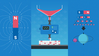 Neodymium Magnets and the Technology of Powder Control explanatory illustration graphic design illustration infographic information design technology vector
