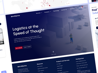 Landing Page 🎉 brand branding design hero section hero slider landing page logistics new ui ui design uidesign ux web web design