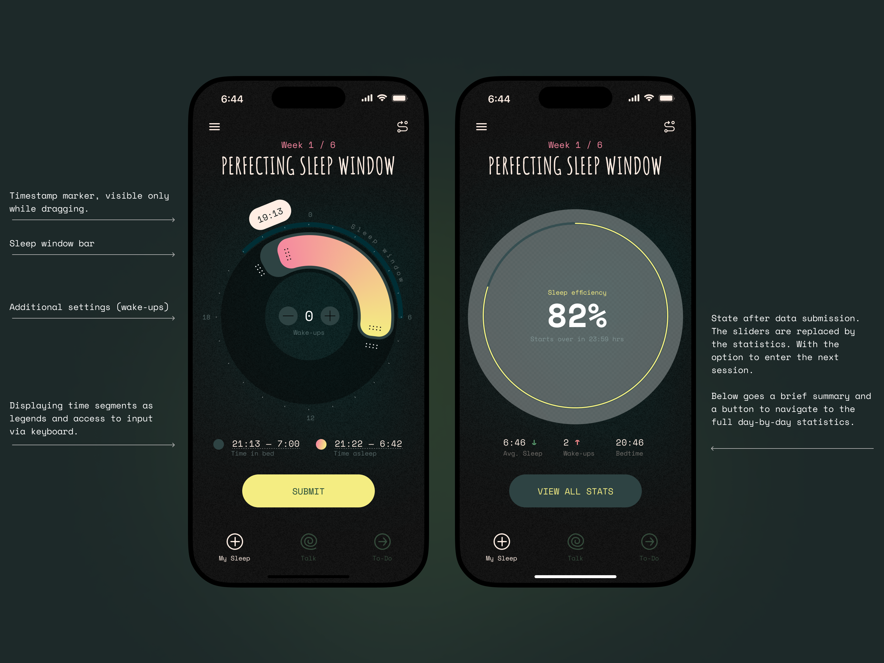 Example of Mobile App Design · Concept · 3 Screens