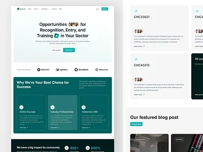 Modern Minimalist Design for Online Education Website clean clean design design inclusive design landingpage learning platform minimalis swiss design ui ux web whitespace zen design