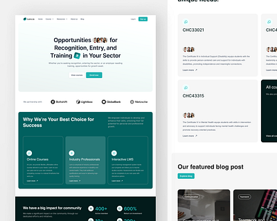 Modern Minimalist Design for Online Education Website clean clean design design inclusive design landingpage learning platform minimalis swiss design ui ux web whitespace zen design