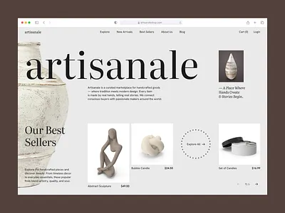 Marketplace Web App for Handcrafted Goods app design application ui best web design creative website ecommerce website design marketplace product page profile card shopping website ui ux user profile web app web application design web interface design web ui web ui design