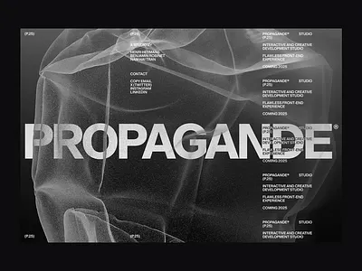 PROPAGANDE®: Ghostly Visuals & Grid Layout abstract art black and white brand identity branding color contrast creative creative dtudio design graphic design modern modern design propaganda studio typo typographic design typography visual identity