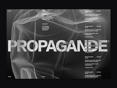 PROPAGANDE®: Ghostly Visuals & Grid Layout abstract art black and white brand identity branding color contrast creative creative dtudio design graphic design modern modern design propaganda studio typo typographic design typography visual identity